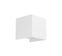 Eglo LED Applique murale extérieure Rincine, lampe cube avec détecteur de mouvement, rechargeable USB, sans fil, spot mural en plastique blanc, lumière neutre, IP44