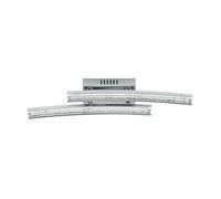 Eglo LED Applique murale Pertini, lampe murale 2 flammes, spot mural intérieur en acier, aluminium et plastique, lampe de salon, lampe de couloir chromée, transparente