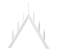 EGLO LED Bougeoir Arrow, Porte-Bougie Pyramide de Noël, Lampe décorative Bois, Plastique Blanc, Blanc Chaud