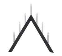 EGLO LED Bougeoir Arrow, Support Bougie Pyramide de Noël, Lampe décorative pour Bois, Plastique en Anthracite, Blanc, Blanc Chaud