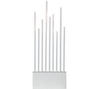 EGLO LED Bougeoir Buzz, Lampe décorative de Noël, décoration Lumineuse pour fenêtre en Bois et Acier Blanc, lumière Blanc Chaud