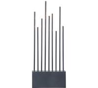 EGLO LED Bougeoir Buzz, Lampe décorative Noël, décoration Lumineuse pour fenêtre, déco en Bois et Acier Anthracite, lumière Blanc Chaud