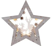 EGLO LED déco de Noël, silhouette étoile avec motif forêt, paysage hivernal