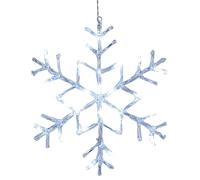 Eglo LED décoration de fenêtre suspendue Antarctica, flocon de neige, lampe décorative, acier, plastique blanc, transparent, blanc froid IP44