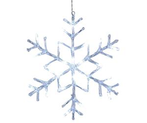 Eglo LED décoration de fenêtre suspendue Antarctica, flocon de neige, lampe décorative, acier, plastique blanc, transparent, blanc froid IP44