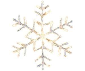 Eglo LED décoration de fenêtre suspendue Antarctica, flocon de neige, lampe décorative, acier, plastique blanc, transparent, blanc chaud, IP44