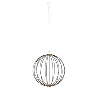 Eglo LED décoration de fenêtre suspendue Mounty, boule décorative, lampe déco Noël, acier noir, blanc chaud, IP44, Ø 40 cm