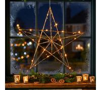 Eglo LED Étoile de Noël Décoration Lampe Halogen? en Laiton H 36 cm