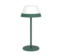Eglo LED Lampe de table extérieure Meggiano, éclairage d'extérieur pour camping, intensité variable, sans fil, abat-jour à suspendre, USB, plastique en blanc et vert, blanc chaud, RGB, IP54