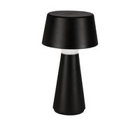 Eglo LED Lampe de table extérieure Huesa, lampe de chevet tactile à intensité variable, luminaire d'extérieur sans fil, rechargeable par USB, plastique noir, blanc chaud - froid, IP44