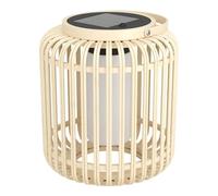 Eglo Lampe de table solaire LED Marliano – éclairage extérieur jardin et terrasse, rotin, IP44