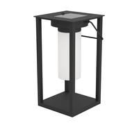 Eglo Lampe de table solaire Usigni LED – Lanterne extérieure en plastique noir IP44