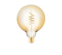 EGLO LED Lampe E27 dimmable, ampoule vintage ambrée, globe LED spirale 4 | watts (équivaut à 24 watts), 245 lumens, LED E27 blanc chaud, 2200 kelvins, ampoule LED G125, Ø 12,5 cm
