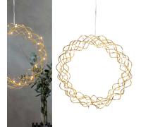 Eglo LED Lumières Noël Fenêtre Bouclé Laiton Ø30cm Extra Blanc Chaud
