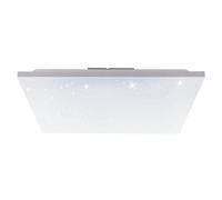 EGLO LED Panel Calemar-S, lampe de plafond carrée avec effet cristal | luminaire en plastique et métal blanc, plafonnier pour bureau et cuisine, blanc neutre, 59x59 cm