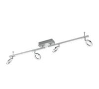 Eglo LED plafonnier Cardillo, lampe de plafond 4 flammes, projecteur de
