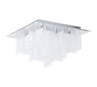 Plafonnier C1 G9 8X18W en acier chrome 470x470x300mm