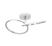 Eglo LED Plafonnier Congiunti, lampes anneaux salon, lampe plafond couloir, luminaire salon métal chrome, blanc chaud-froid