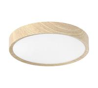 Eglo LED Plafonnier extérieur Musurita, luminaire d'extérieur pour mur et plafond, lampe de plafond en métal imitation bois, blanc chaud, IP44, ⌀ 34 cm