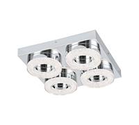 EGLO LED Plafonnier Fradelo, lampe de plafond moderne 4 flammes, lampe de