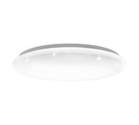 Eglo LED Plafonnier Giron-S, lampe de plafond 1 flamme avec effet ciel étoilé, matériau : acier, plastique, couleur : blanc, Ø : 57 cm, dimmable, nuances de blanc réglables par télécommande