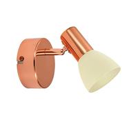 EGLO LED Plafonnier Glossy 2, Spot de plafond, Acier cuivre, Verre