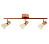 EGLO LED Plafonnier Glossy 2, spot de plafond, acier cuivré, verre