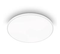 Eglo LED Plafonnier Kaoki, luminaire en saillie à flamme avec rétro-éclairage, lampe de plafond en acier et en plastique en blanc, lampe en saillie LED blanc neutre, Ø 31,5 cm