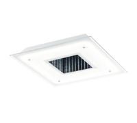 EGLO LED Plafonnier Licosa, lampe de plafond, acier blanc, verre, film