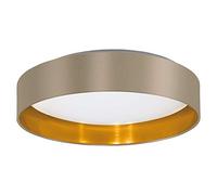 EGLO LED Plafonnier Maserlo, lampe textile 1 flamme, matériaux : acier
