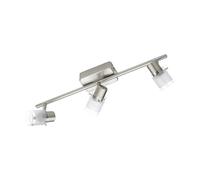 EGLO LED Plafonnier Orvieto 1, Spot de plafond, acier nickel mat, verre
