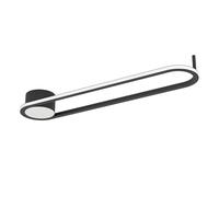 Eglo LED plafonnier ovale Collecorvino, lampe de plafond salon, métal noir