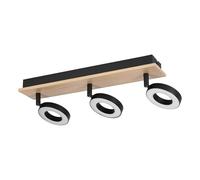 Eglo LED Plafonnier Rielves, lampe de plafond avec 3 spots, barre