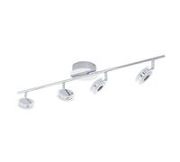 EGLO LED Plafonnier Sarolo, projecteur de plafond, acier inoxydable chromé