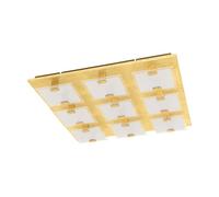 EGLO LED Plafonnier Vicaro 1, luminaire de plafond, acier doré, verre