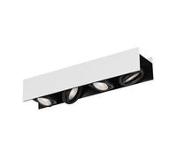EGLO LED Plafonnier Vidago 4 lampes, dimmable, spot plafond métal blanc | noir, lumière blanc chaud, 62 cm