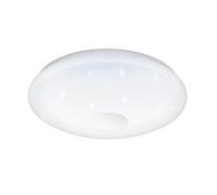 EGLO LED Plafonnier Voltago 2, 1 flamme avec effet cristal, télécommande