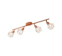 Eglo LED plafonnier Zapata, lampe de plafond 4 flammes, spot de plafond en
