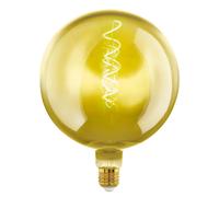 EGLO Lampe LED E27 dimmable, forme globe, Big Size, filament vintage spirale, ampoule Edison dorée vaporisée de très grande taille, 4 watts, 40 lumens, blanc chaud, 1900 Kelvin, G200, Ø 20 cm