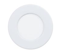 Eglo LED spot encastrable Fueva 5, Ø 8,6 cm, spot LED en acier avec surface lumineuse en plastique, luminaire encastré LED blanc, spot LED plat, faible profondeur d'encastrement 26 mm, blanc chaud
