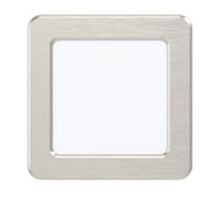 Luminaire encastrable FUEVA 5 LED 5,5W en acier nickel mat 117x117mm