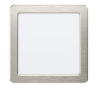Luminaire encastrable FUEVA 5 LED 11W en acier nickel mat 166x166mm