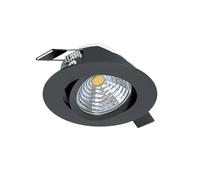 Luminaire encastrable SALICETO LED 6W en aluminium noir D88mm
