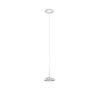 EGLO LED suspension Tarugo 1, lampe suspendue pour table à manger dimmable | acier chromé, plastique blanc blanc chaud