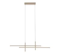 Eglo LED suspension Trepiliano, lampe de plafond suspendue pour table à manger, plafonnier en métal sable, lumière chaude, 2500 lumens