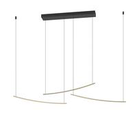 Eglo LED suspension Vileggi, lampe à câble dimmable, luminaire plafond avec dip switch, métal laiton, blanc chaud-froid, 3600 lumens, pour salle manger