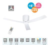 EGLO Lerici 35087 Ventilateur de plafond 132CM Wit