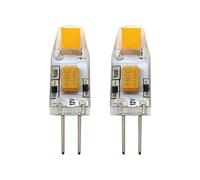 EGLO Lot de 2 ampoules à broche LED G4, lampes crayon dimmables, 1,8 watts chacune (équivalent 20 watts), 12V, 200 lumens, blanc chaud, 2700 Kelvin, Ø 1 cm