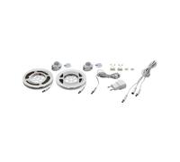 Eglo Lot de 2 Bandes Led Pidio, Blanc Chaud, Bande Led Autocollante, Raccourcissable, avec Détecteur de Mouvement et Capteur Jour/Nuit en Plastique, Blanc, L 2 X 120 cm
