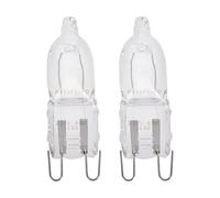 Eglo Lot de 2 lampes halogènes pour four, ampoules G9 avec culot à broches, 2 ampoules de 40 watts chacune, blanc chaud, 2700 kelvins, lampe pour four résistante à la chaleur 300°